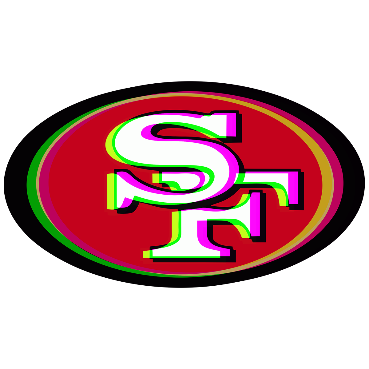 Phantom San Francisco 49ers logo vinyl decal